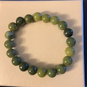 MENS larger jade beaded bracelet